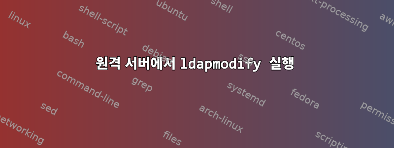 원격 서버에서 ldapmodify 실행