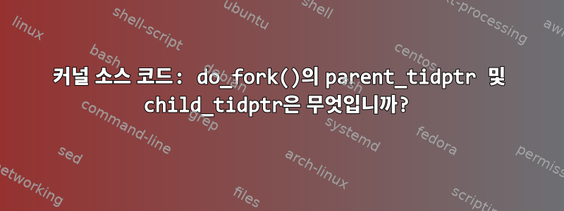 커널 소스 코드: do_fork()의 parent_tidptr 및 child_tidptr은 무엇입니까?