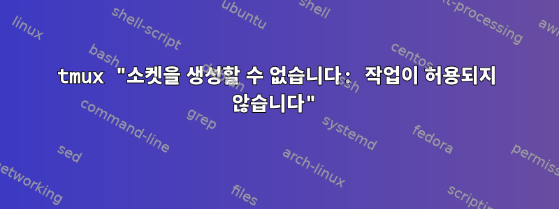 tmux "소켓을 생성할 수 없습니다: 작업이 허용되지 않습니다"