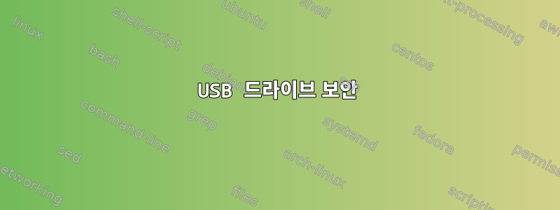 USB 드라이브 보안