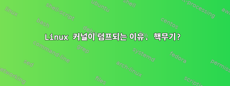 Linux 커널이 덤프되는 이유. 핵무기?