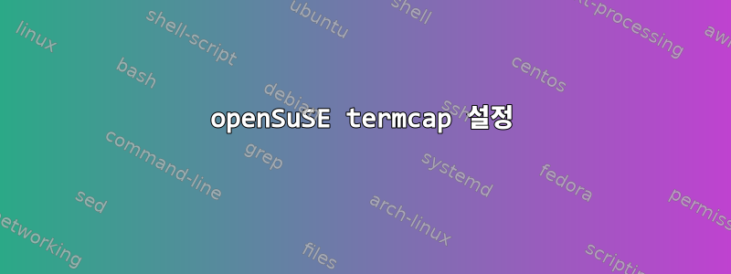 openSuSE termcap 설정