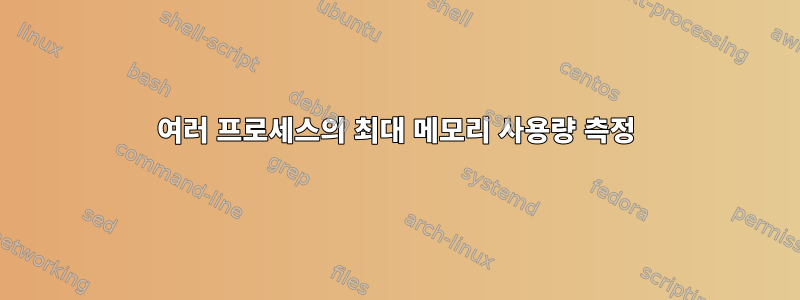 여러 프로세스의 최대 메모리 사용량 측정