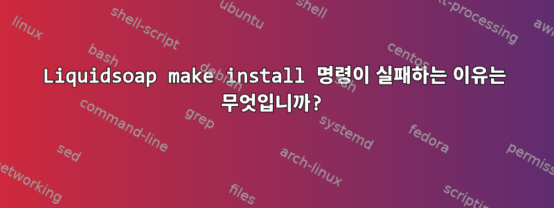 Liquidsoap make install 명령이 실패하는 이유는 무엇입니까?