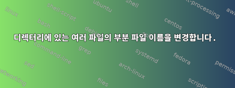 디렉터리에 있는 여러 파일의 부분 파일 이름을 변경합니다.