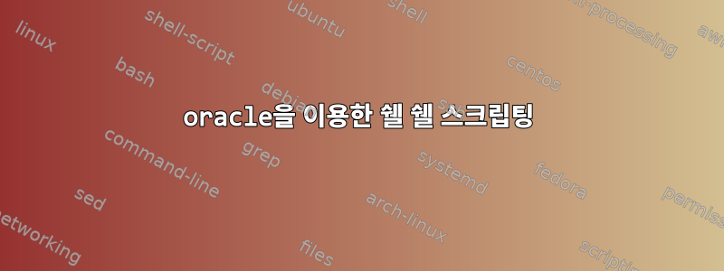 oracle을 이용한 쉘 쉘 스크립팅