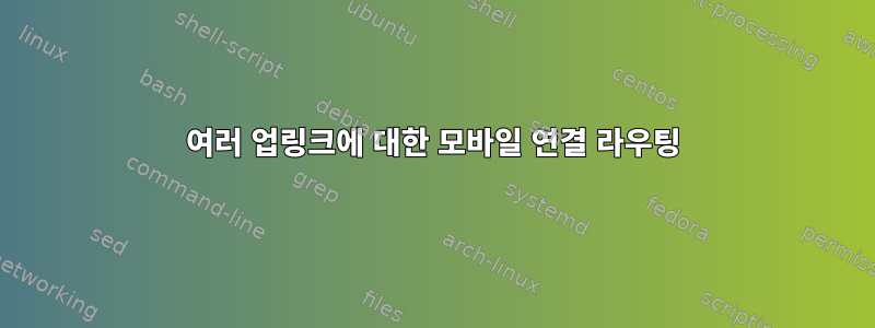 여러 업링크에 대한 모바일 연결 라우팅