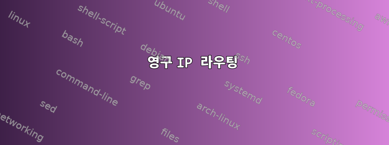 영구 IP 라우팅