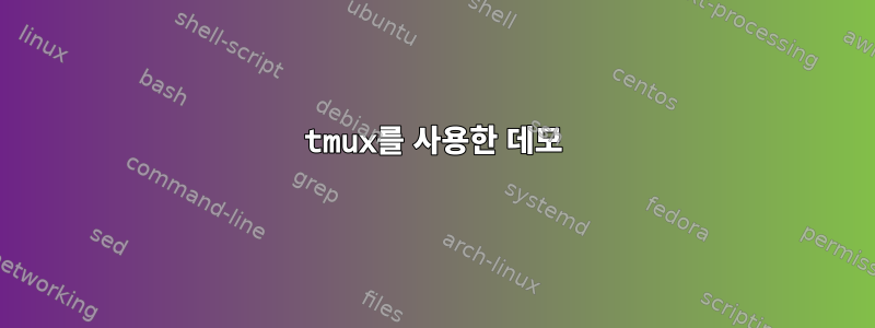 tmux를 사용한 데모