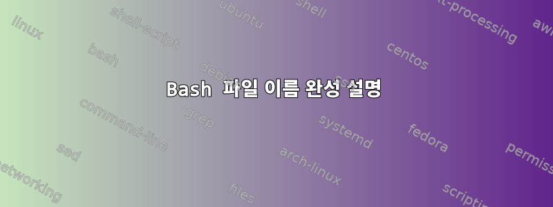 Bash 파일 이름 완성 설명