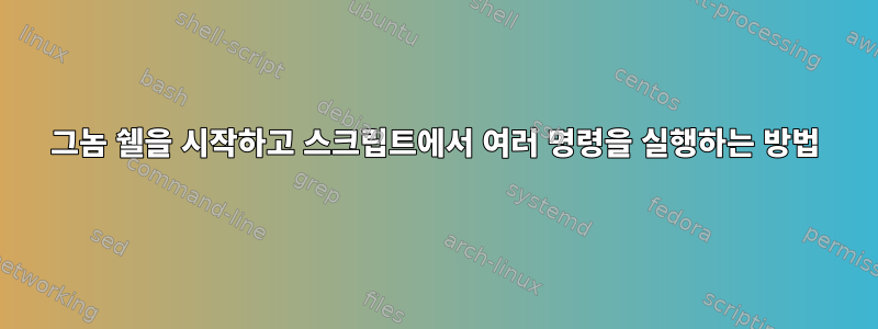 그놈 쉘을 시작하고 스크립트에서 여러 명령을 실행하는 방법