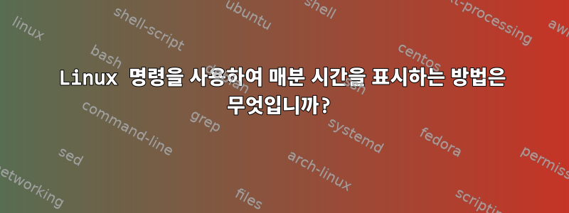 Linux 명령을 사용하여 매분 시간을 표시하는 방법은 무엇입니까?