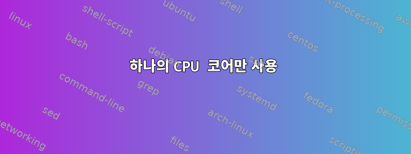 하나의 CPU 코어만 사용