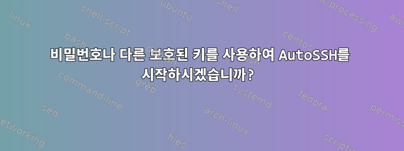 비밀번호나 다른 보호된 키를 사용하여 AutoSSH를 시작하시겠습니까?