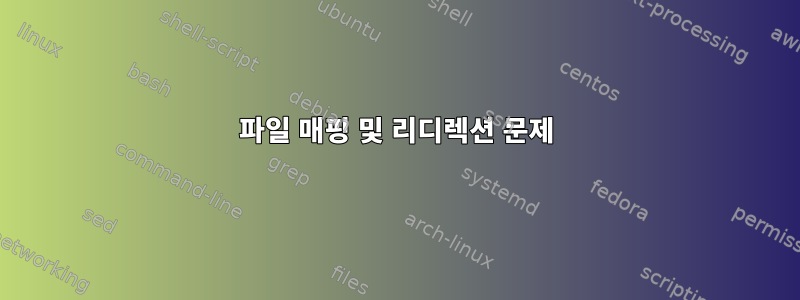 파일 매핑 및 리디렉션 문제