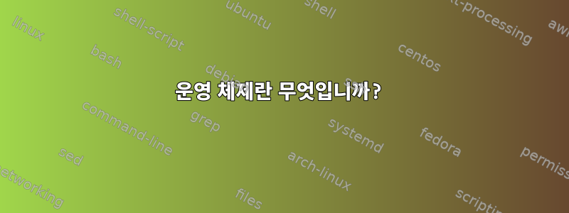 운영 체제란 무엇입니까?