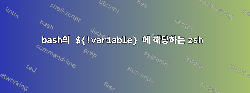 bash의 ${!variable} 에 해당하는 zsh