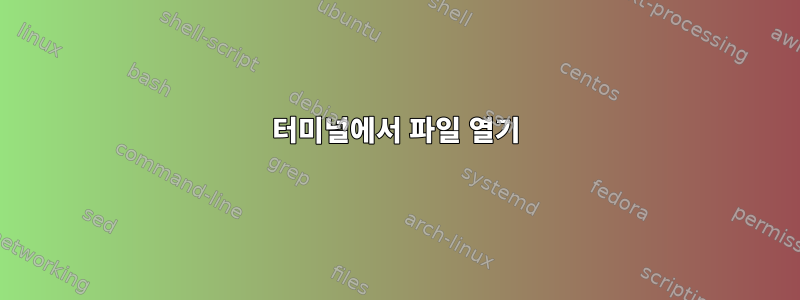 터미널에서 파일 열기