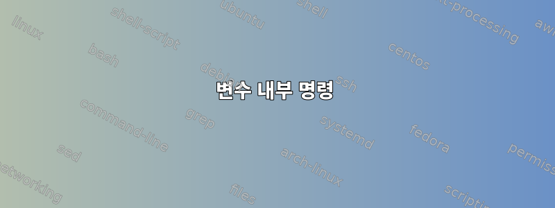 변수 내부 명령