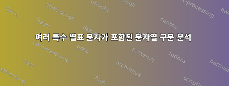 여러 특수 별표 문자가 포함된 문자열 구문 분석