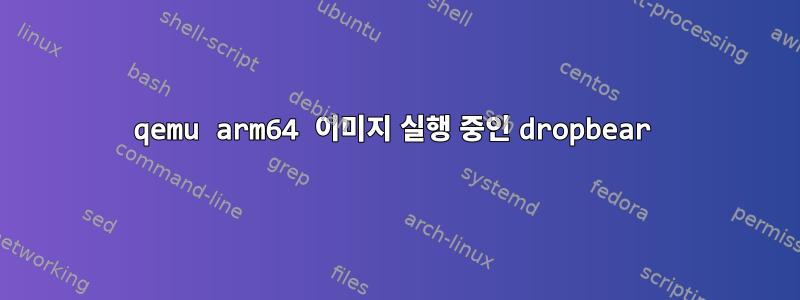 qemu arm64 이미지 실행 중인 dropbear