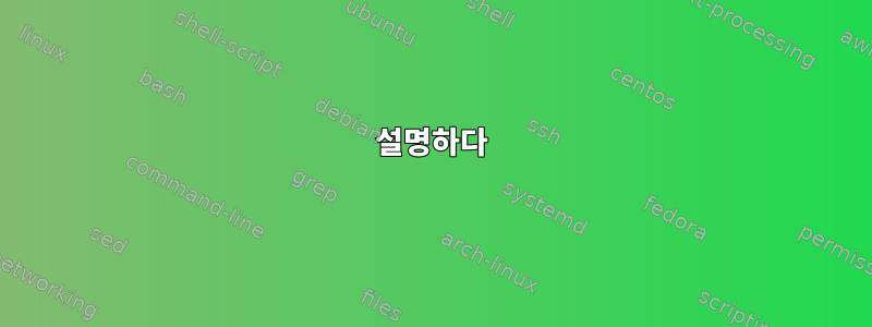 설명하다