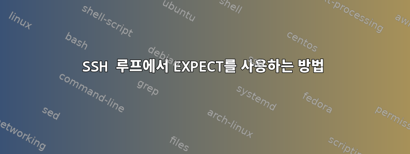 SSH 루프에서 EXPECT를 사용하는 방법