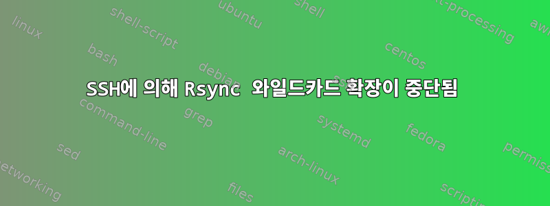 SSH에 의해 Rsync 와일드카드 확장이 중단됨