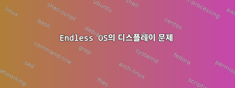 Endless OS의 디스플레이 문제