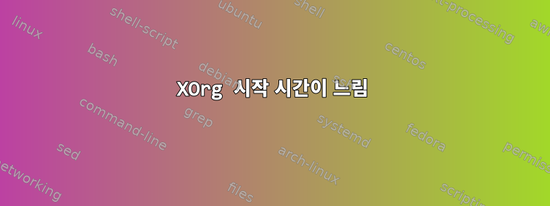 XOrg 시작 시간이 느림