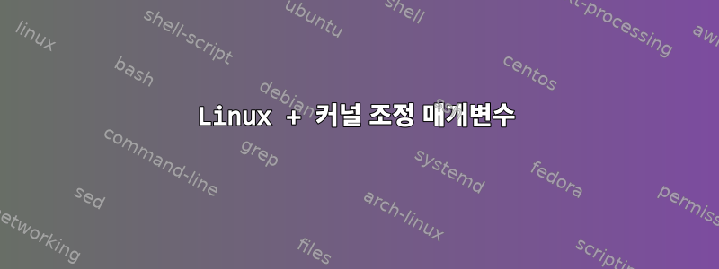 Linux + 커널 조정 매개변수