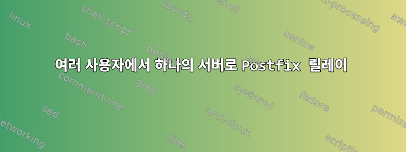 여러 사용자에서 하나의 서버로 Postfix 릴레이