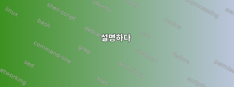 설명하다