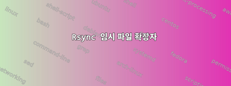 Rsync 임시 파일 확장자