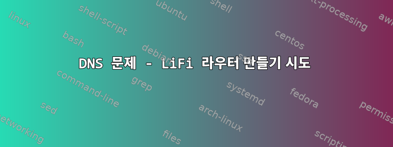 DNS 문제 - LiFi 라우터 만들기 시도