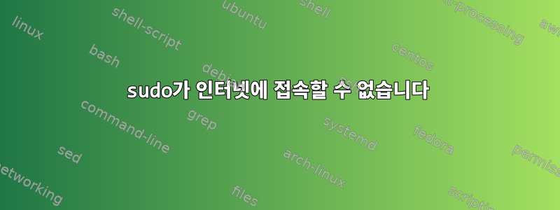 sudo가 인터넷에 접속할 수 없습니다