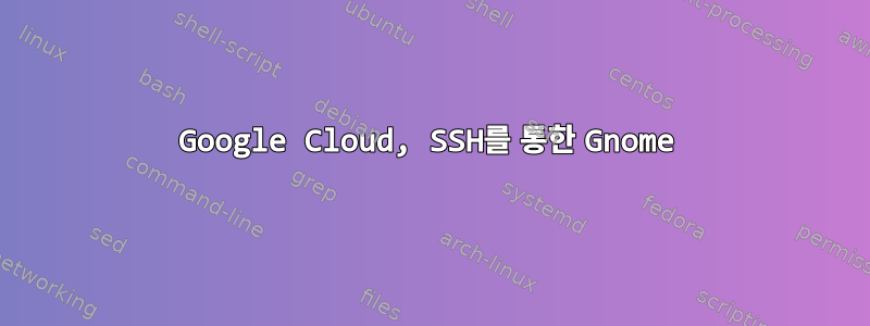 Google Cloud, SSH를 통한 Gnome