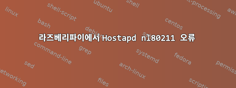 라즈베리파이에서 Hostapd nl80211 오류