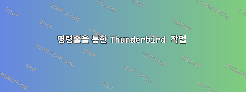 명령줄을 통한 Thunderbird 작업