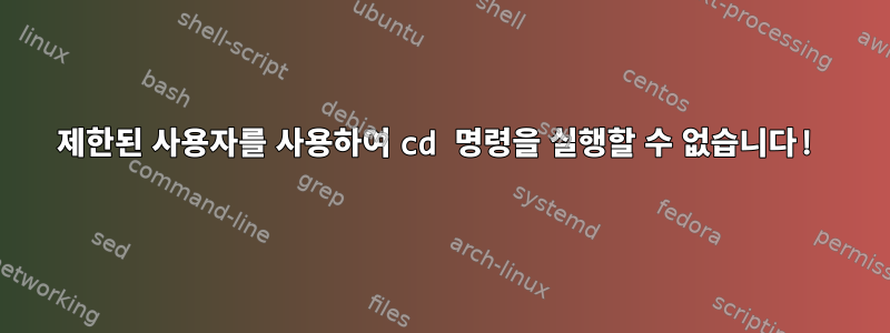 제한된 사용자를 사용하여 cd 명령을 실행할 수 없습니다!