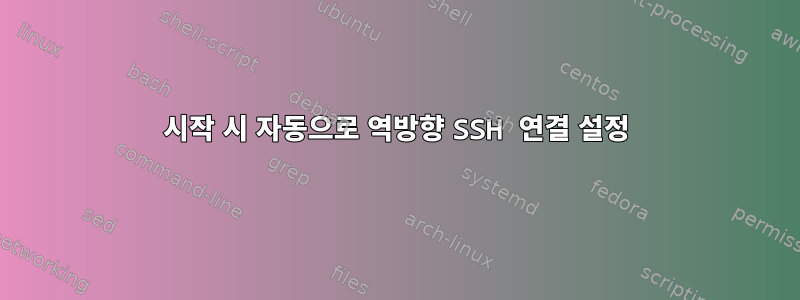 시작 시 자동으로 역방향 SSH 연결 설정