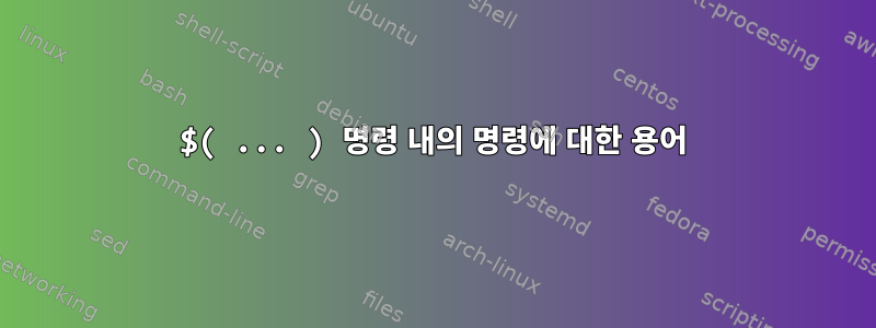 $( ... ) 명령 내의 명령에 대한 용어