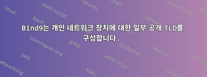 Bind9는 개인 네트워크 장치에 대한 일부 공개 TLD를 구성합니다.