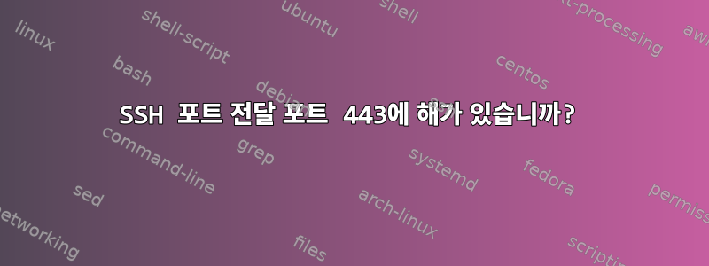 SSH 포트 전달 포트 443에 해가 있습니까?