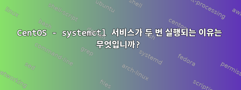 CentOS - systemctl 서비스가 두 번 실행되는 이유는 무엇입니까?