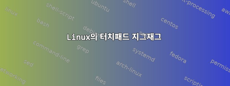 Linux의 터치패드 지그재그