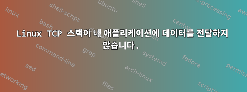 Linux TCP 스택이 내 애플리케이션에 데이터를 전달하지 않습니다.