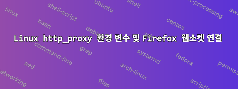 Linux http_proxy 환경 변수 및 Firefox 웹소켓 연결