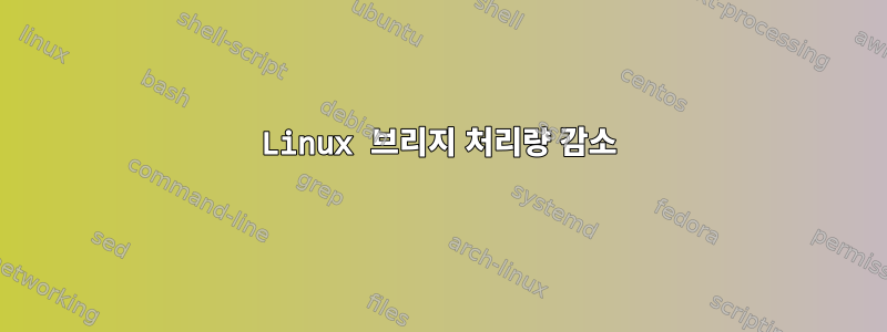 Linux 브리지 처리량 감소