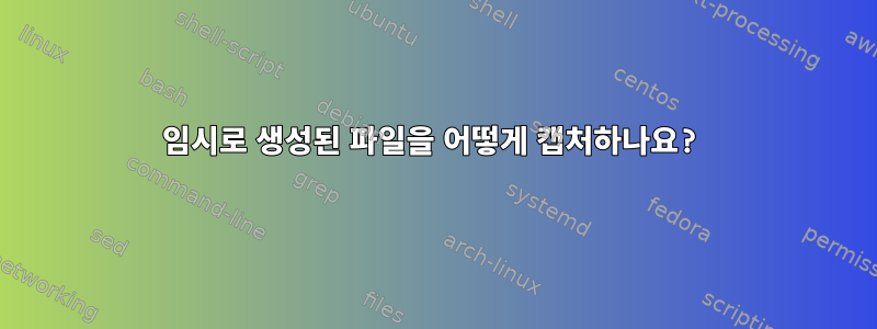 임시로 생성된 파일을 어떻게 캡처하나요?